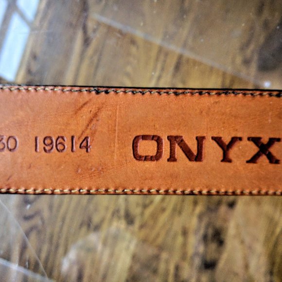 Onyx  Brighton midnight croc embossed belt size 30